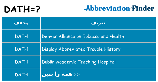 چه dath برای ایستادن؟