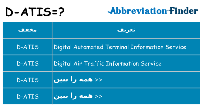 چه d-atis برای ایستادن؟