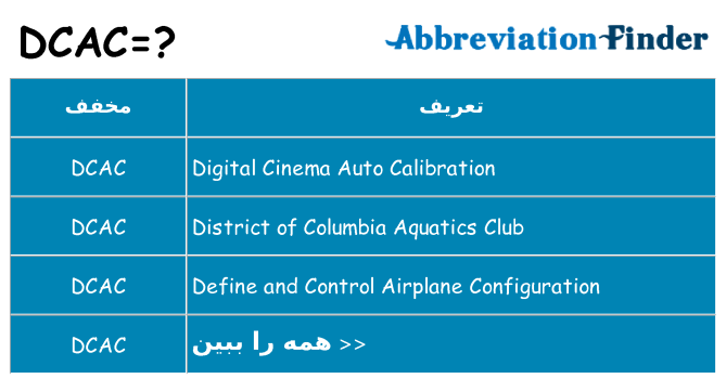 چه dcac برای ایستادن؟