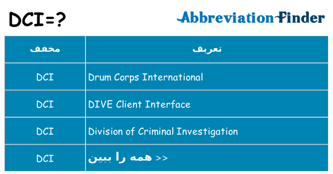 چه dci برای ایستادن؟