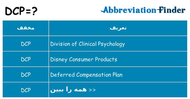 چه dcp برای ایستادن؟