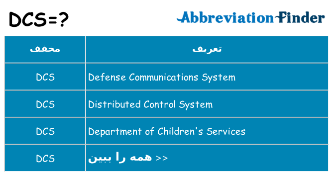 چه dcs برای ایستادن؟