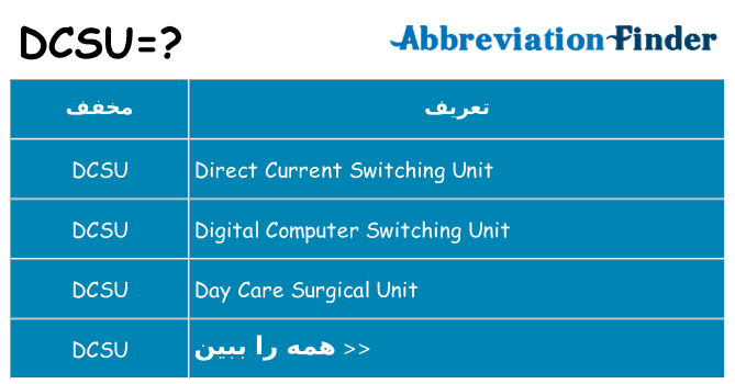 چه dcsu برای ایستادن؟