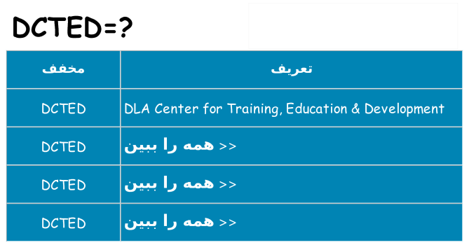چه dcted برای ایستادن؟