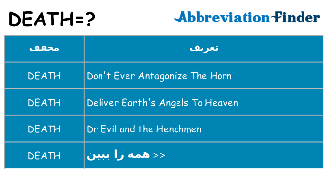 چه death برای ایستادن؟