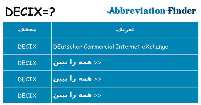 چه decix برای ایستادن؟