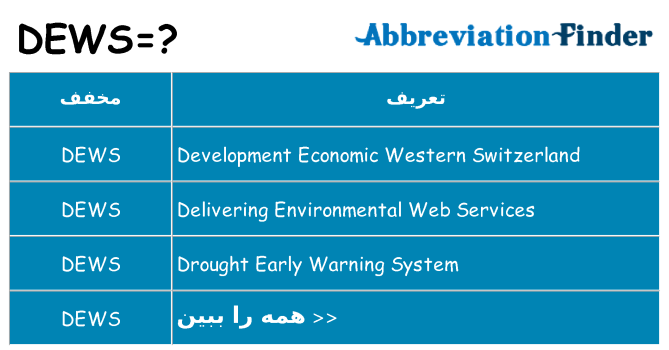 چه dews برای ایستادن؟