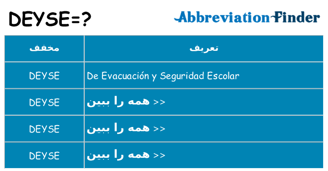 چه deyse برای ایستادن؟