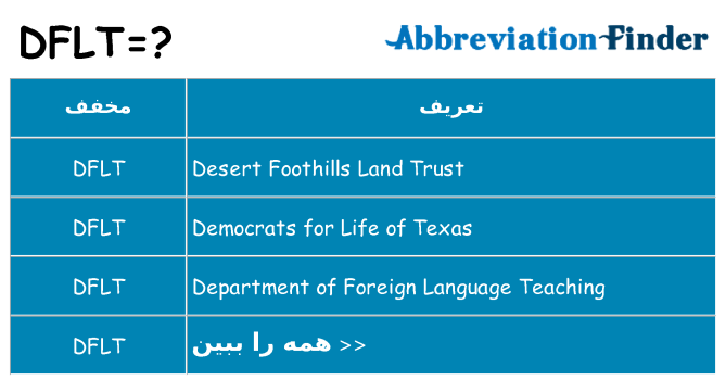 چه dflt برای ایستادن؟
