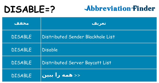 چه disable برای ایستادن؟