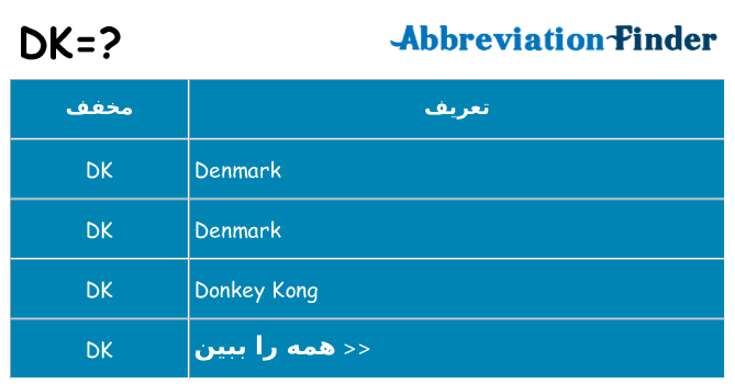 چه dk برای ایستادن؟