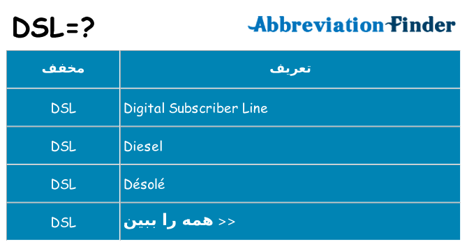 چه dsl برای ایستادن؟
