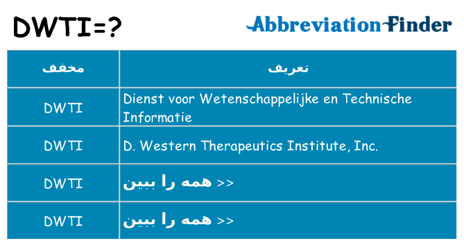 چه dwti برای ایستادن؟