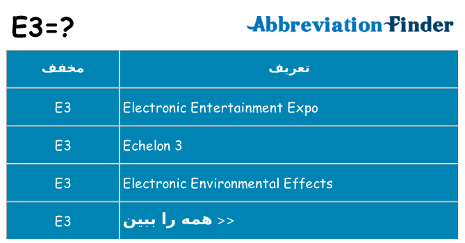 چه e3 برای ایستادن؟