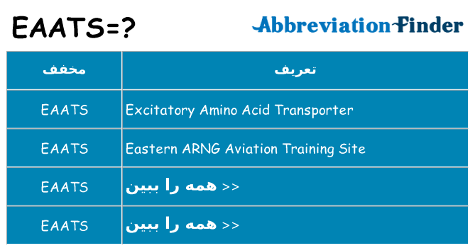 چه eaats برای ایستادن؟
