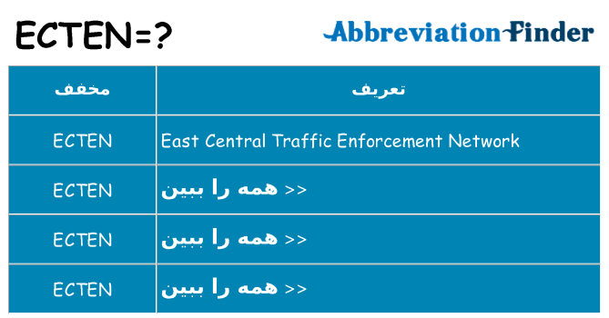 چه ecten برای ایستادن؟