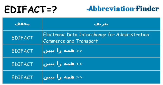 چه edifact برای ایستادن؟