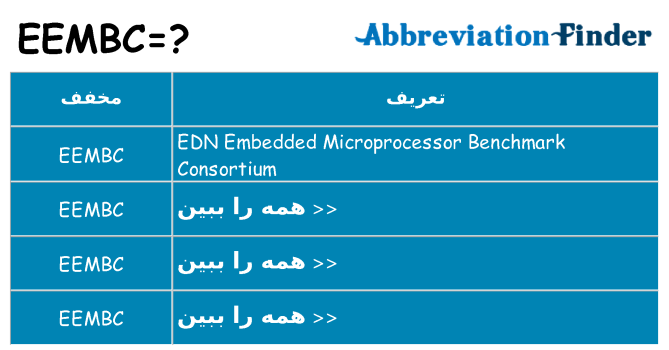 چه eembc برای ایستادن؟