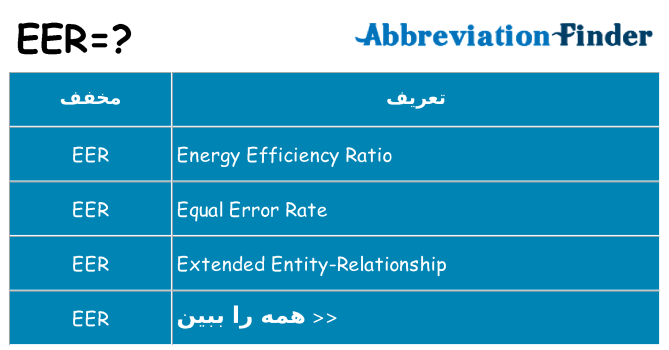 چه eer برای ایستادن؟