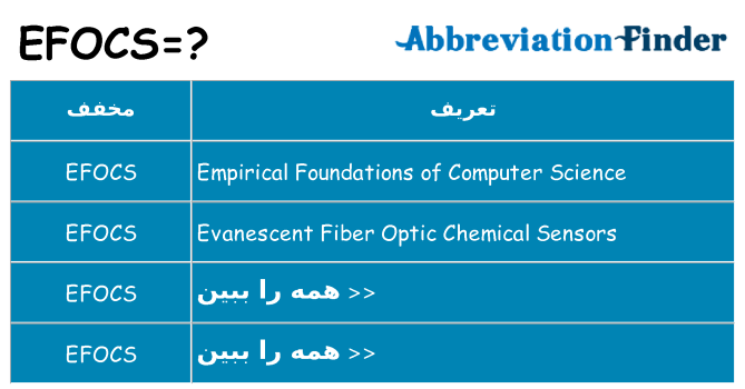 چه efocs برای ایستادن؟