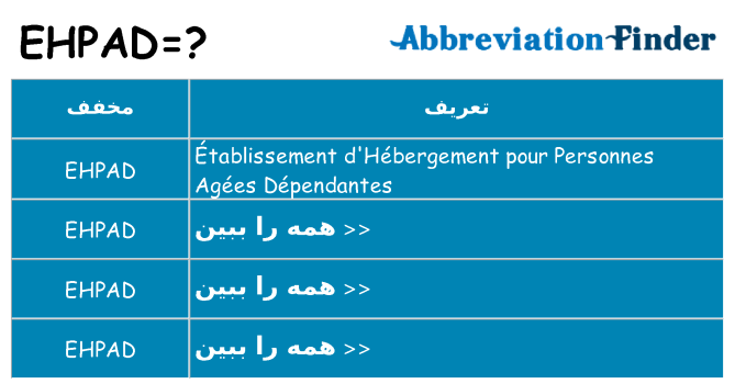 چه ehpad برای ایستادن؟