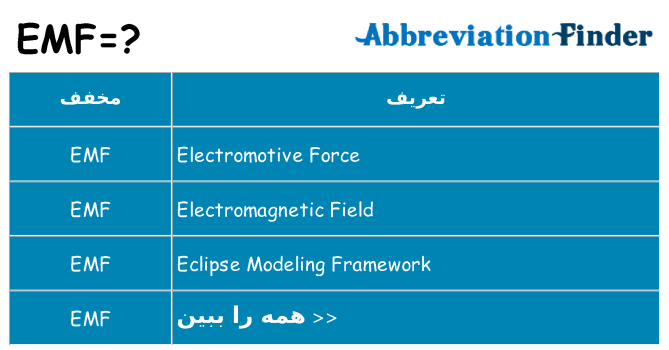 چه emf برای ایستادن؟