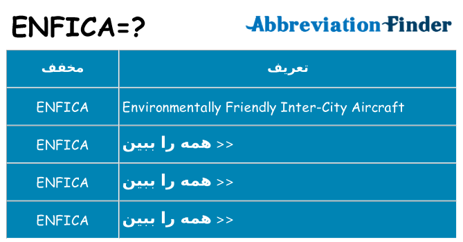 چه enfica برای ایستادن؟