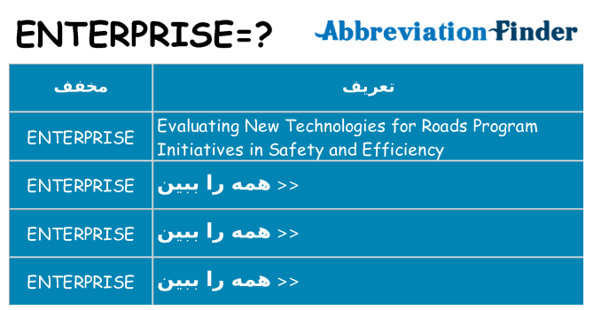 چه enterprise برای ایستادن؟