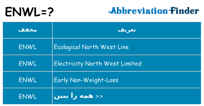چه enwl برای ایستادن؟