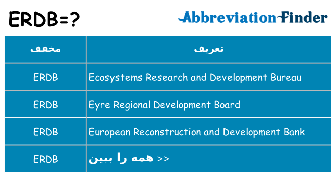 چه erdb برای ایستادن؟