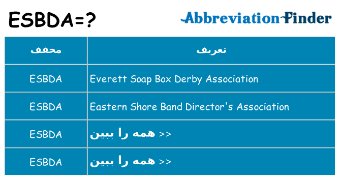 چه esbda برای ایستادن؟