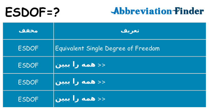 چه esdof برای ایستادن؟