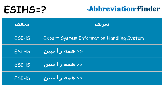 چه esihs برای ایستادن؟