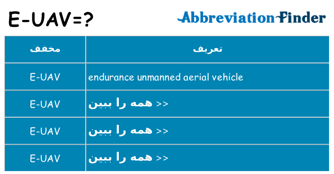چه e-uav برای ایستادن؟