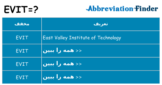 چه evit برای ایستادن؟