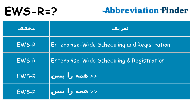 چه ews-r برای ایستادن؟