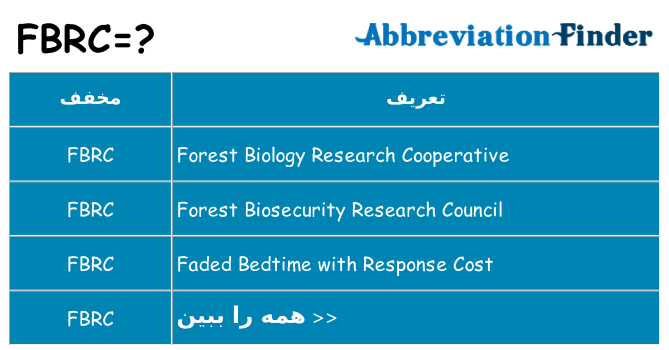 چه fbrc برای ایستادن؟