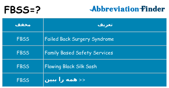چه fbss برای ایستادن؟