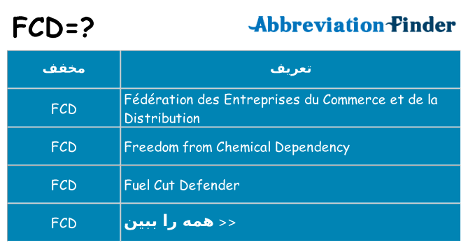 چه fcd برای ایستادن؟