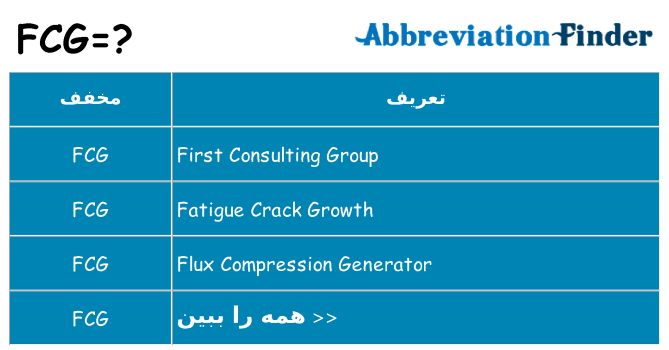 چه fcg برای ایستادن؟