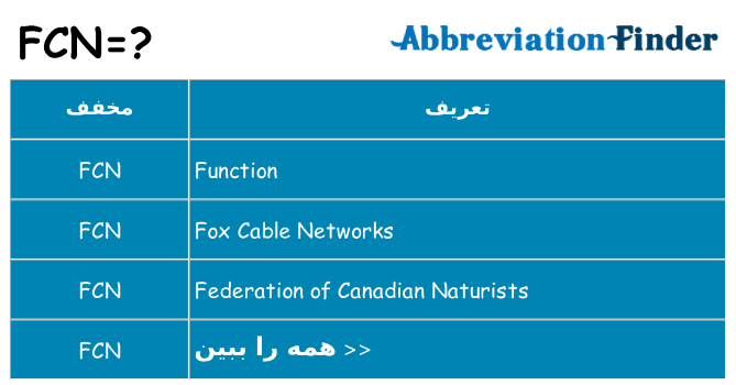 چه fcn برای ایستادن؟
