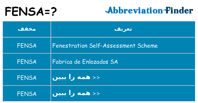 چه fensa برای ایستادن؟