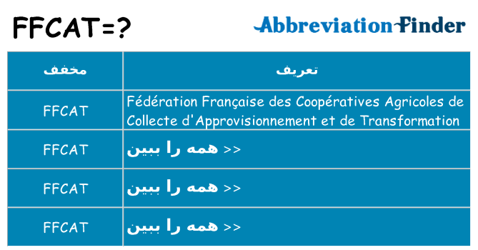 چه ffcat برای ایستادن؟
