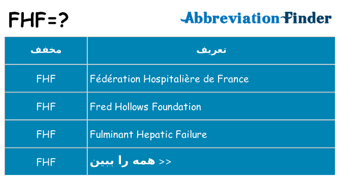 چه fhf برای ایستادن؟