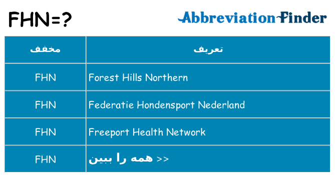 چه fhn برای ایستادن؟