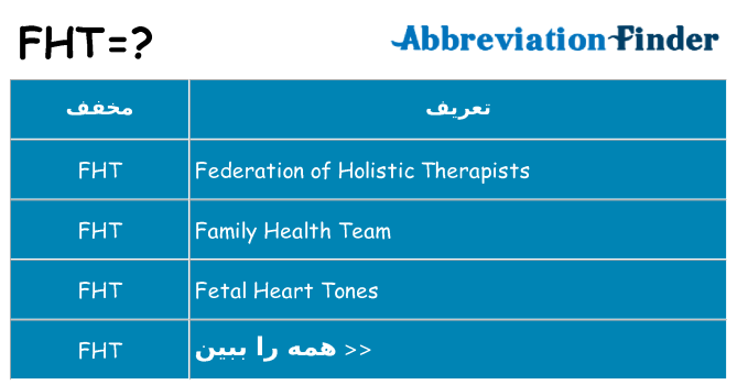 چه fht برای ایستادن؟