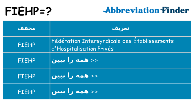 چه fiehp برای ایستادن؟