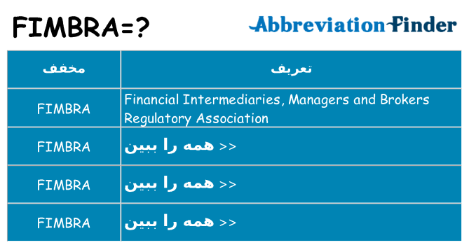 چه fimbra برای ایستادن؟