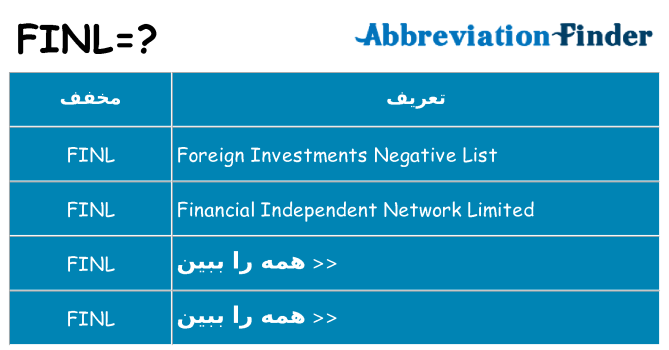 چه finl برای ایستادن؟