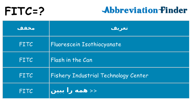 چه fitc برای ایستادن؟
